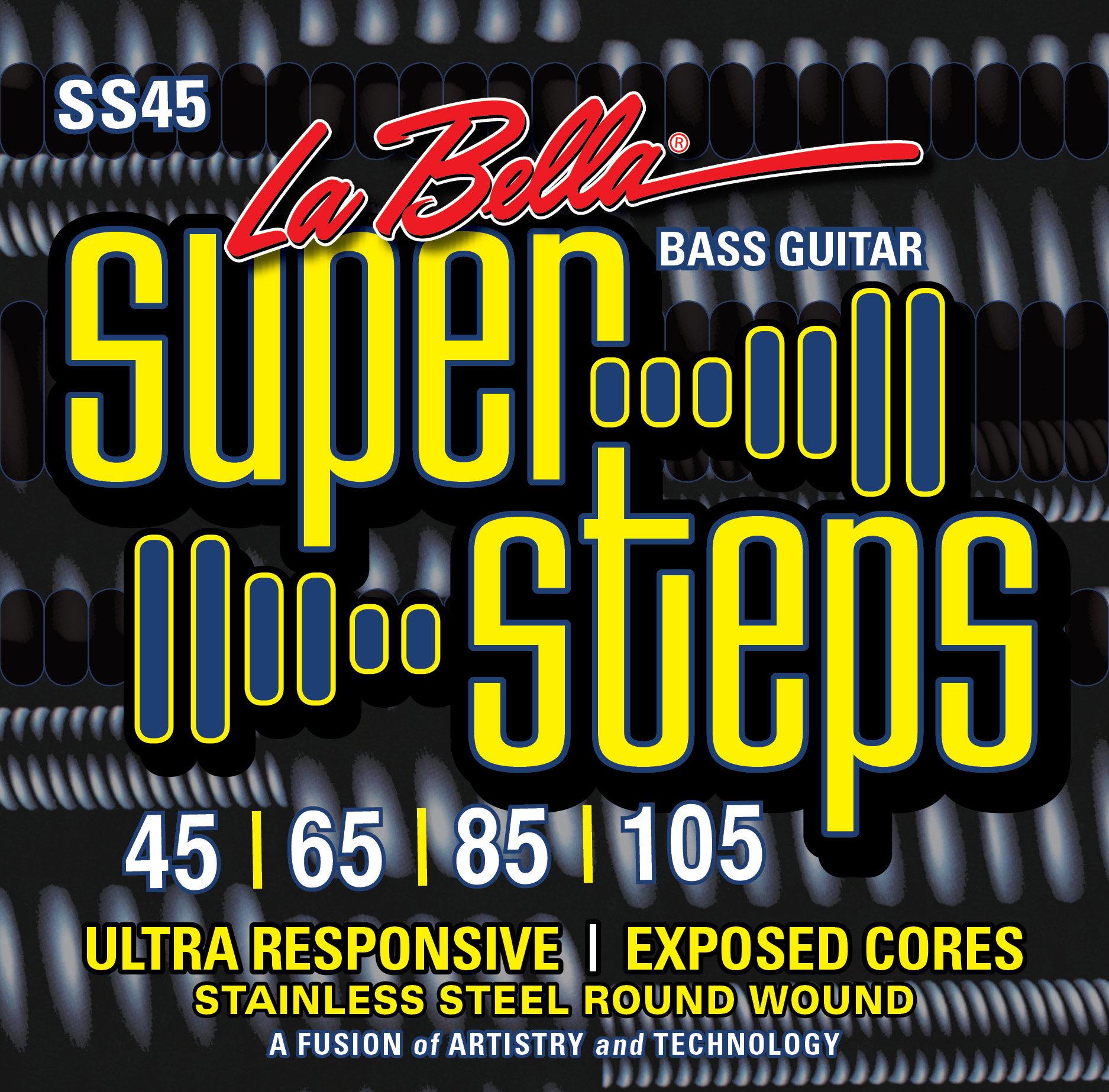 LaBella SS45 Super Steps Struny pre 4 Strunovú Basgitaru .045-105