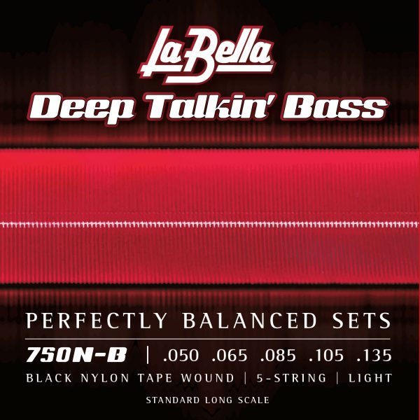 LaBella 750N-B Black Nylon Struny pre Bezpražcovú Basgitaru 050-135