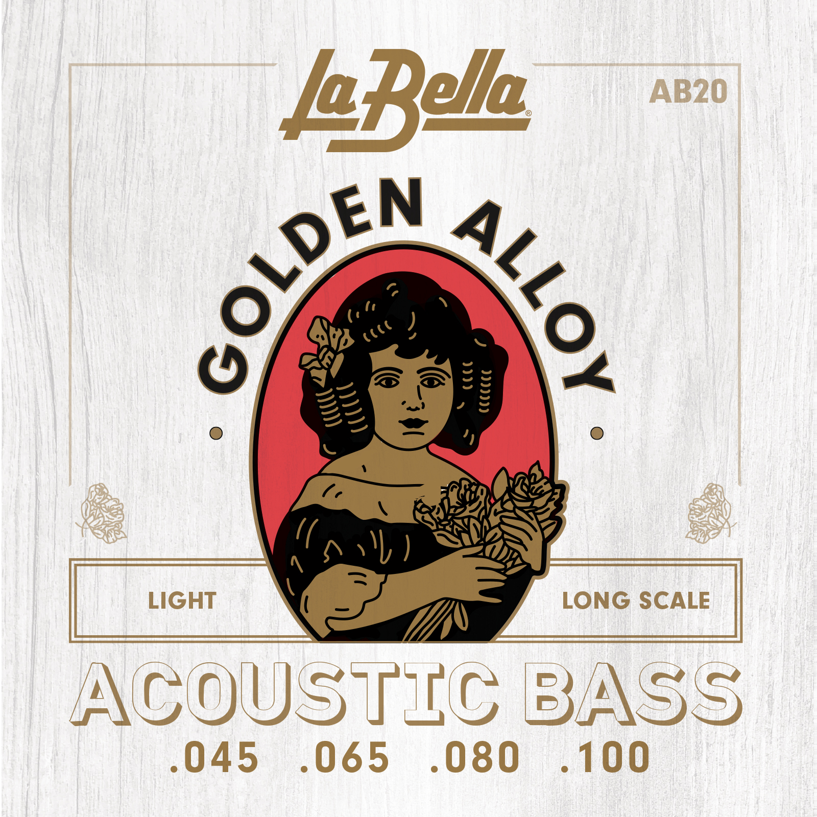 Labella AB20 Acousic Bass Golden Alloy 045-100