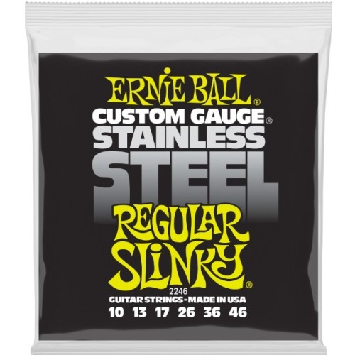 Ernie Ball 2246 Stainless Steel Regular Slinky Struny pre Elektrickú Gitaru .010-.046