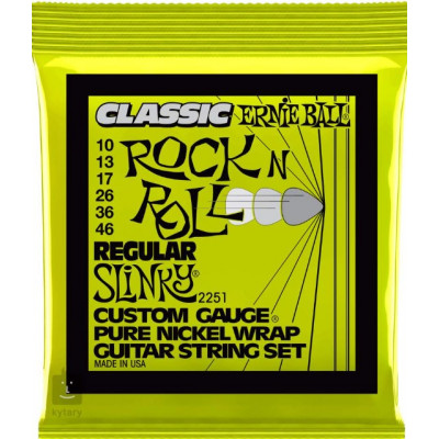 Ernie Ball 2251 Classic Regular Slinky Struny pre Elektrickú Gitaru 010-046